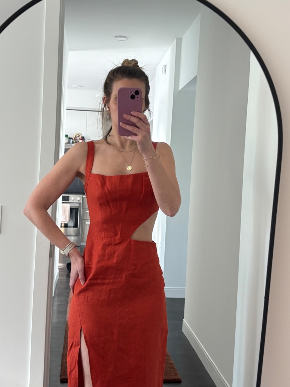 Reformation Linen Dress with cutout - Picture 5 of 7
